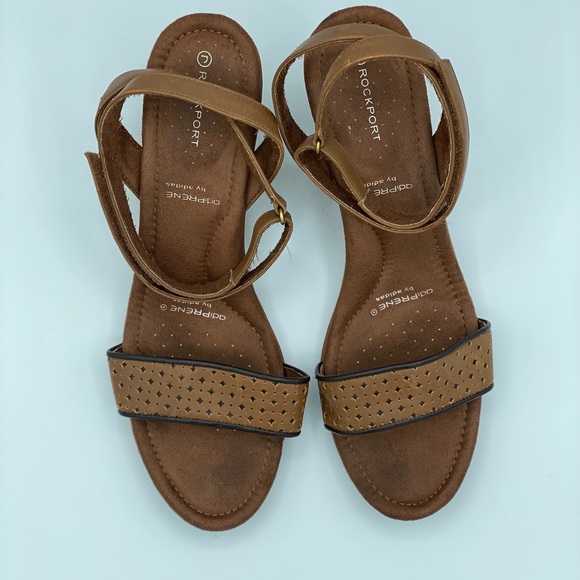 Ladies RockPort ankle strap wedges - Picture 2 of 5